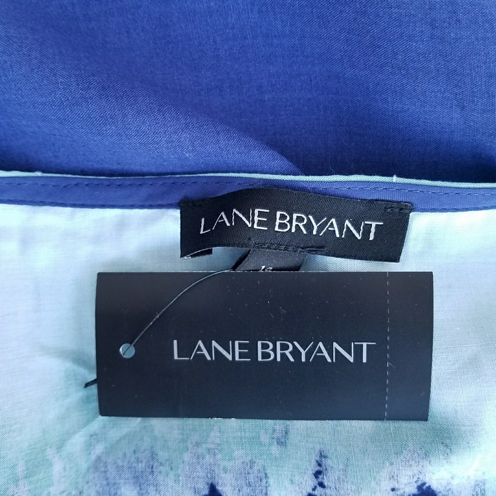+ NWT Lane Bryant Dip Dye Faux Wrap Dress - Picture 8 of 8